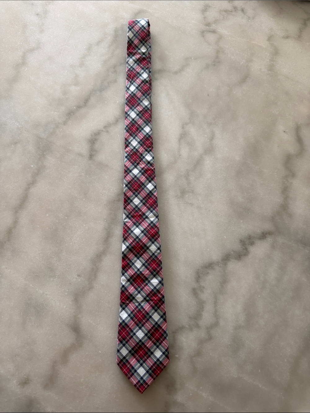 J. Crew Crewcuts Red Plaid Skinny Tie in a Tsrtan Plaid